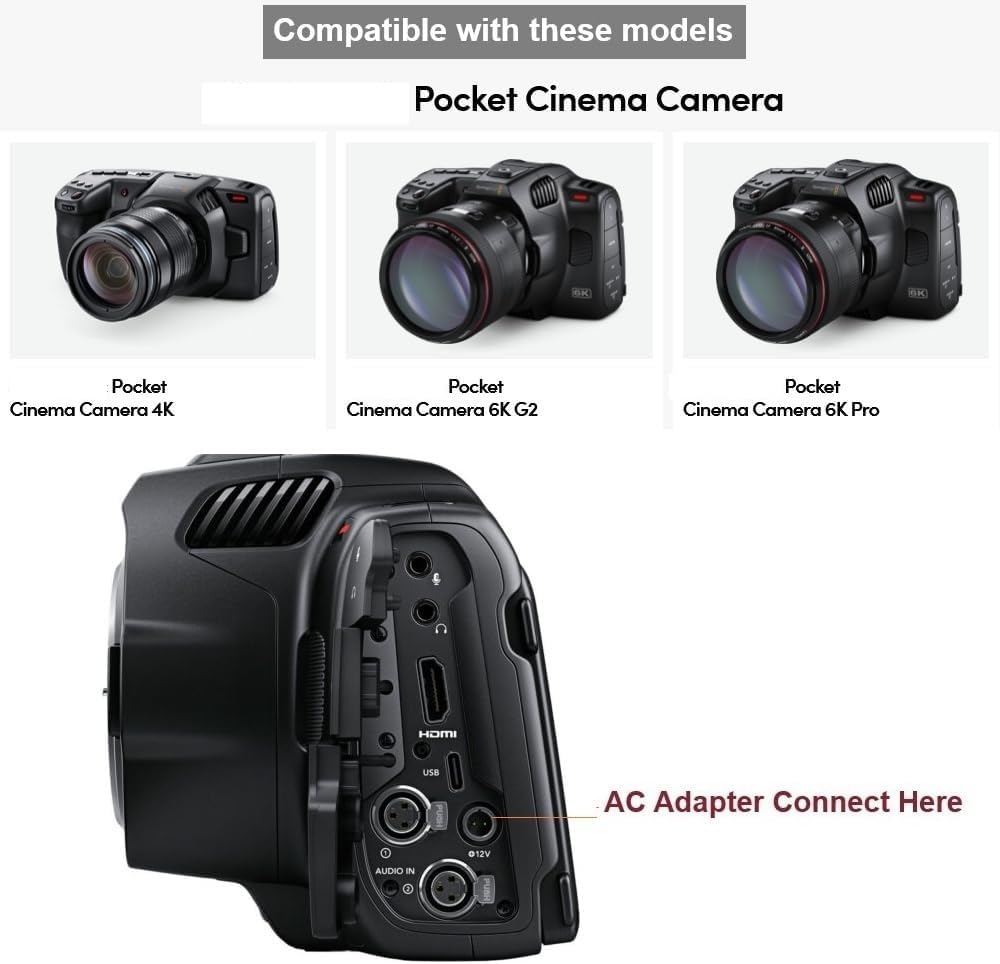 Amazon.com: Power Supply AC Adapter Compatible with Blackmagic